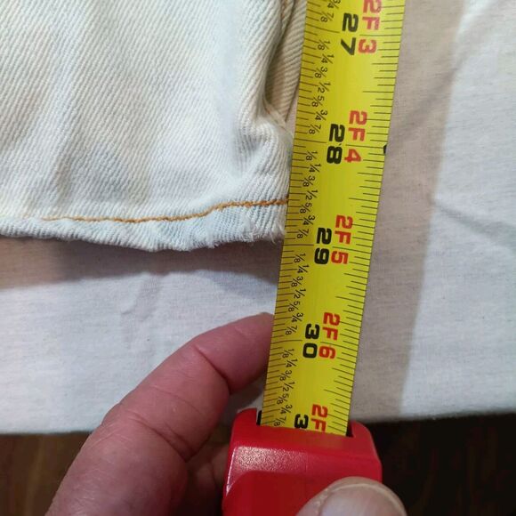 Levis 501 XX Jeans Mens 42x30 Blue Acid Wash Straight Leg Button Fly Denim - Picture 7 of 7